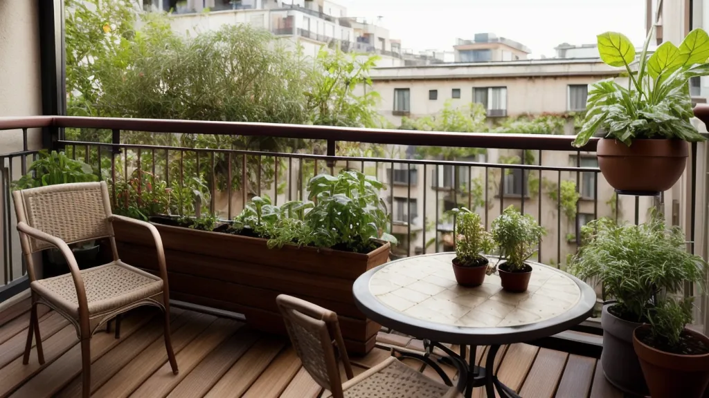 Tomate cherry madurando en una maceta de huerto urbano en un balcón de Barcelona