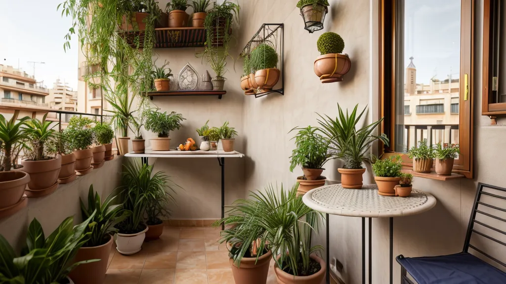 Pulverización de agua sobre el musgo de una kokedama de interior.