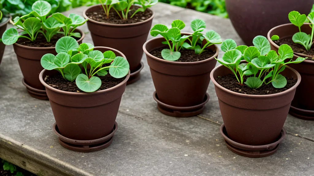 Caja de fruta reciclada usada como maceta poco profunda para cultivar rábanos