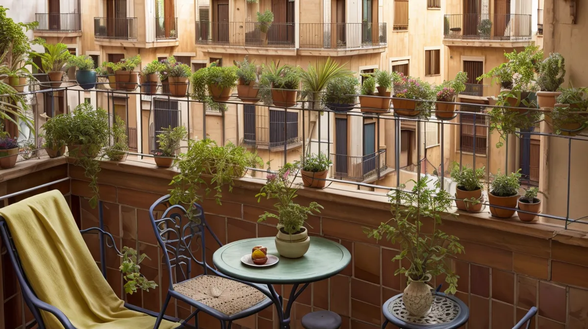 Remedios caseros para pulgones en plantas de balcón que funcionan de verdad: hojas de menta cubiertas de pulgones en una terraza de Barcelona
